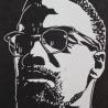 Thumbnail for Linoprint ‘Malcolm X’ – handgedrukte A6 zwart-wit portretkaart op 250 grams papier